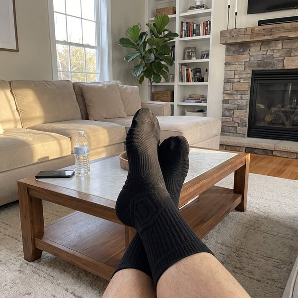 Chaussettes TerraGuard portées après une journée de travail
