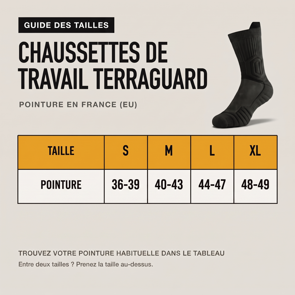 Guide des tailles TerraGuard